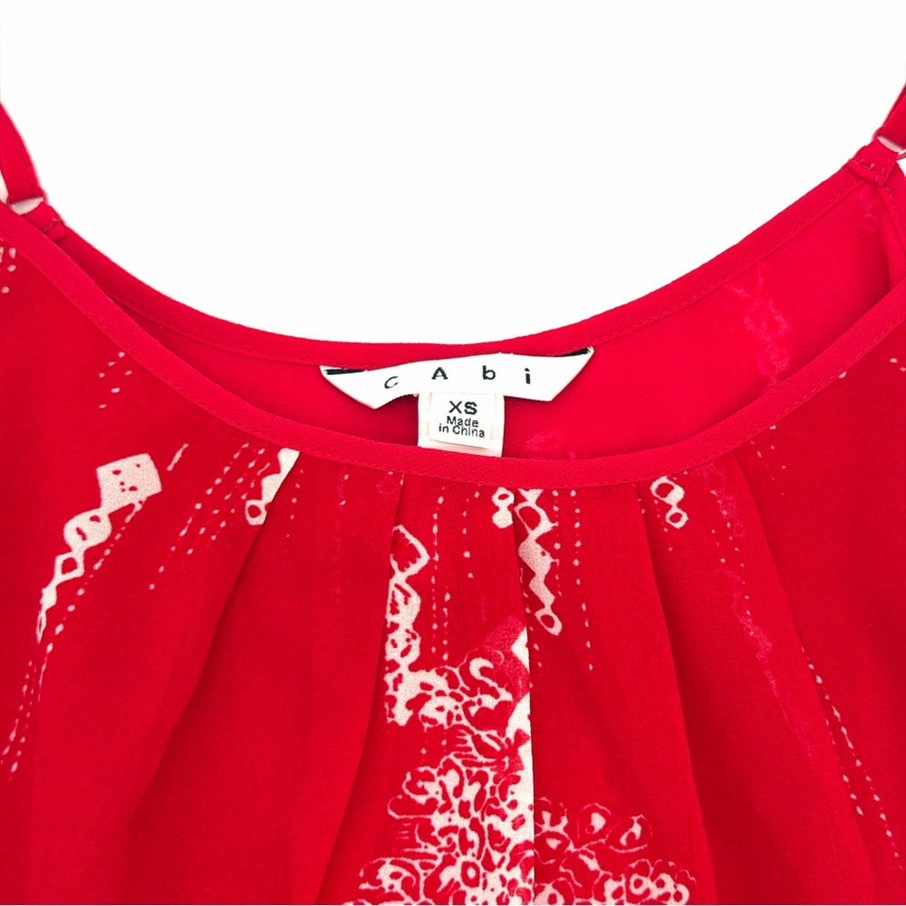 CAbi Women's Camisole Tank Top Under Shirt Size XS Red Lightweight Soft - Picture 2 of 3